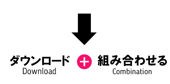 ダウンロードと組み合わせ
