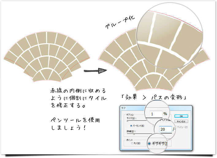 Illustrator ヨーロピアン パターン パソコン生活サポートpasonal