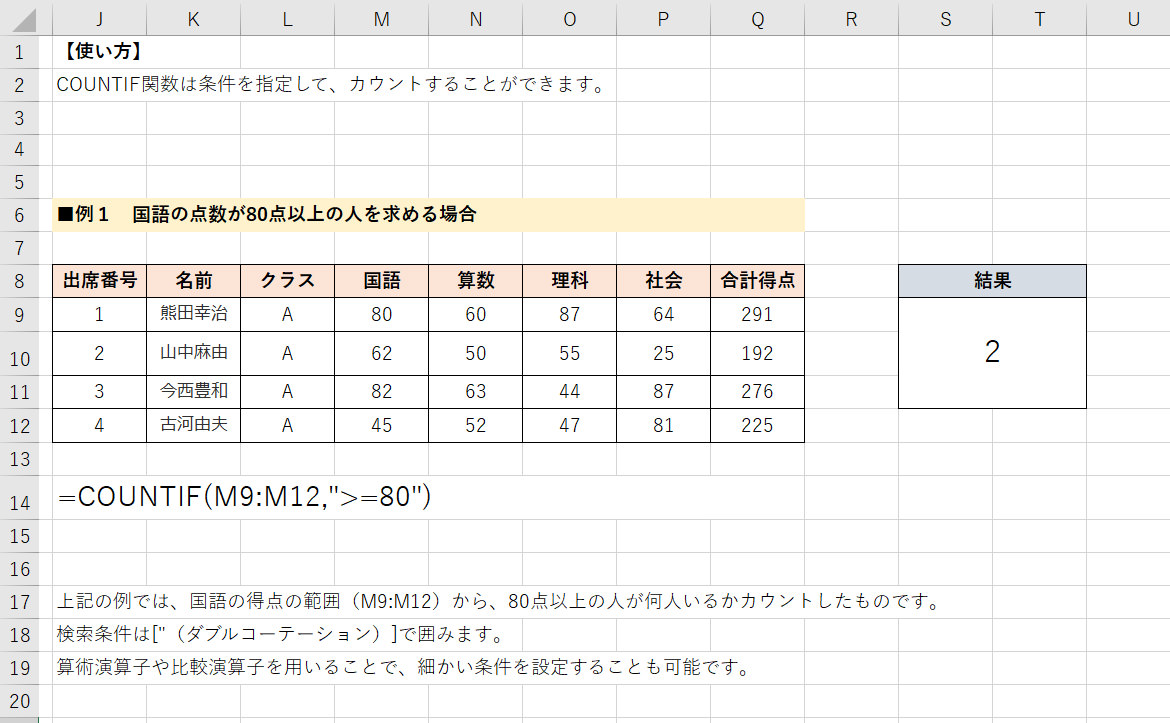 Count関数 とその他関数の使い方を徹底解説 データカウントの決定版 パソコン生活サポートpasonal