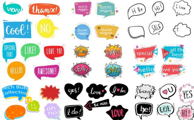 フリーで使えるイラストの吹き出し２０