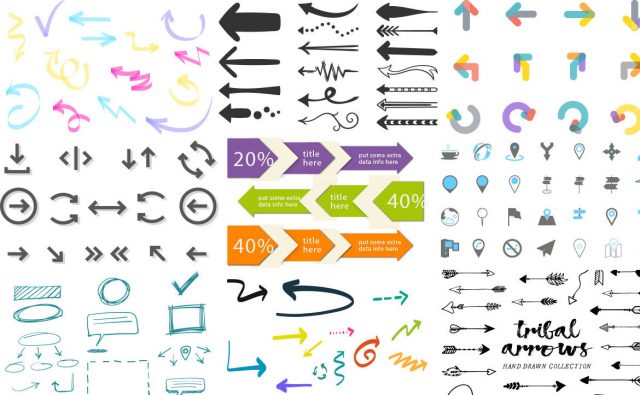 フリーで使えるIllustratorのシンプルな矢印３０