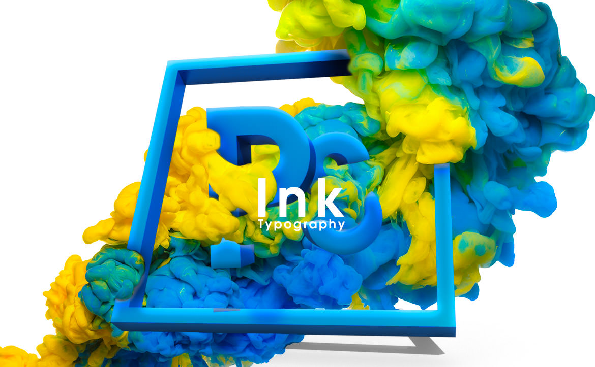 Photoshop インク タイポグラフィ 簡単チュートリアル！