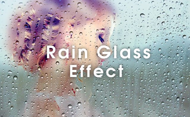 Photoshop 雨の日のガラスの表現する方法