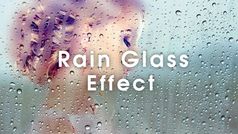 Photoshop 雨の日のガラスの表現する方法