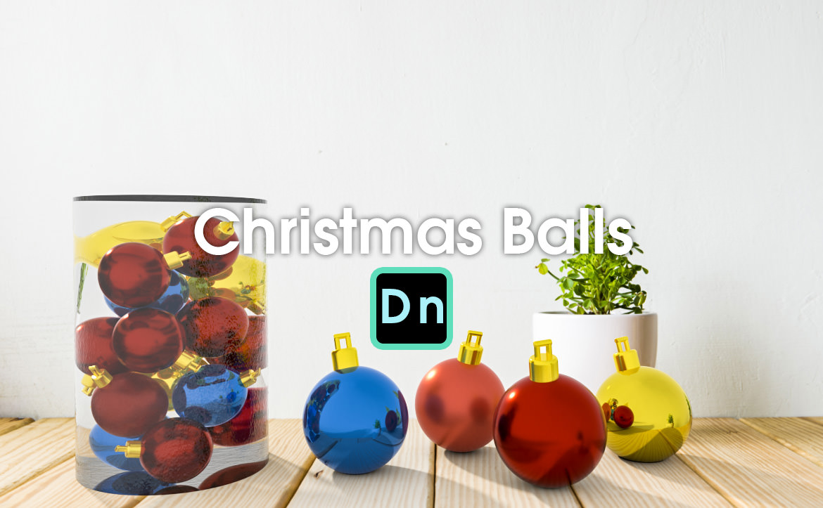 Dimensionで作るリアルなクリスマスの飾りのボール